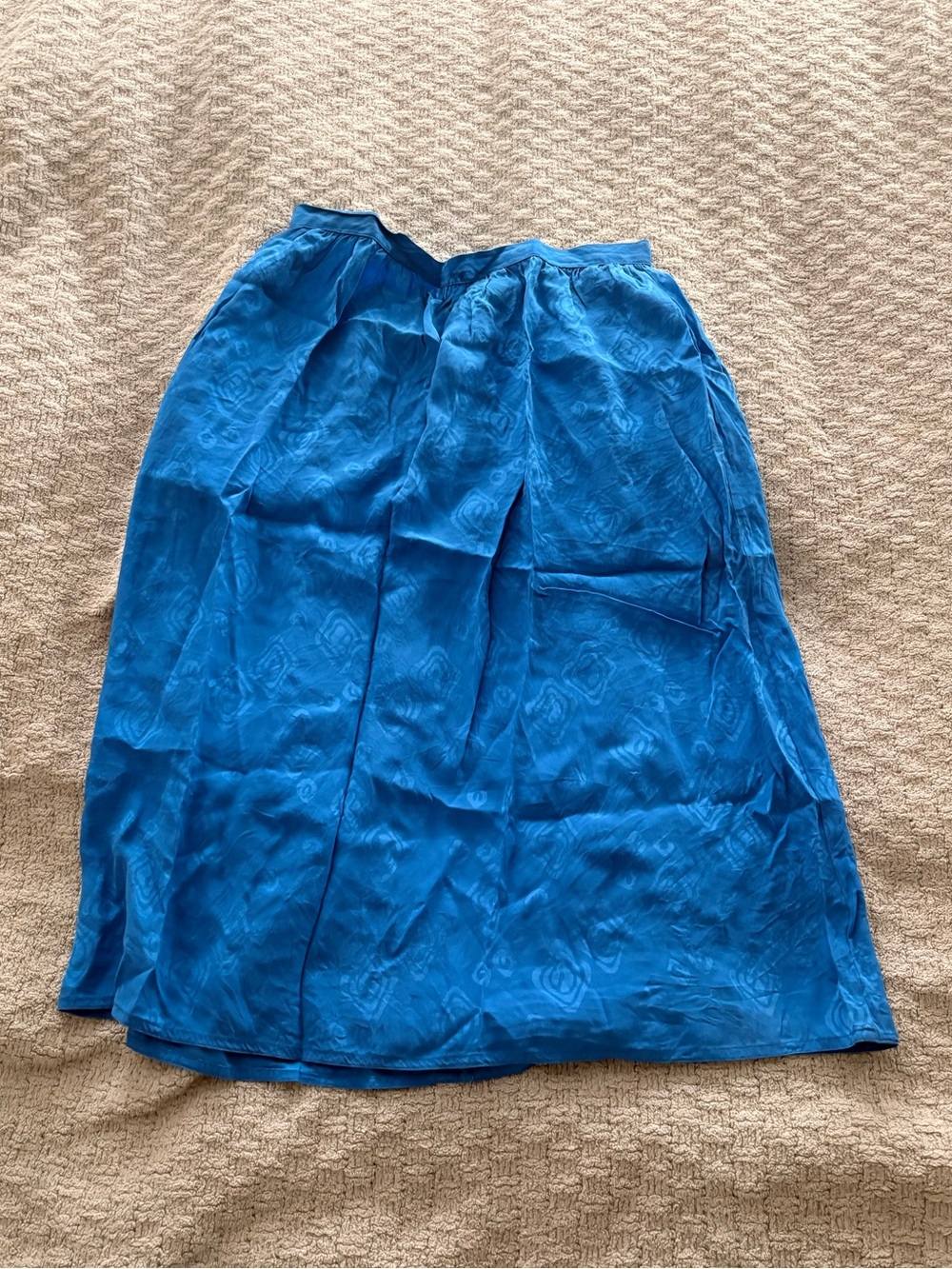Blue Women's Midi Skirt - Lightweight Flowing Silhouette